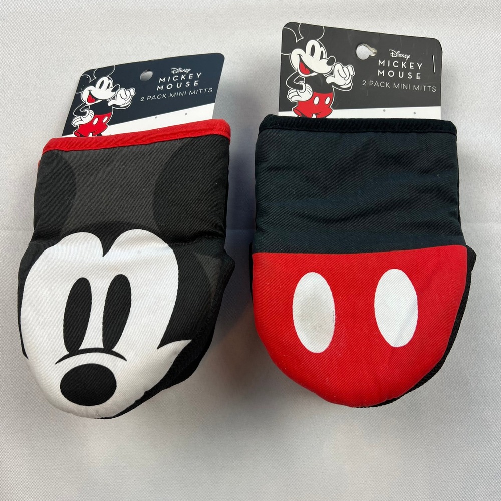 Disney‎ Mickey Mouse Mini Mitts (2 Packs) Oven Pot Holders Kitchen Cooking
